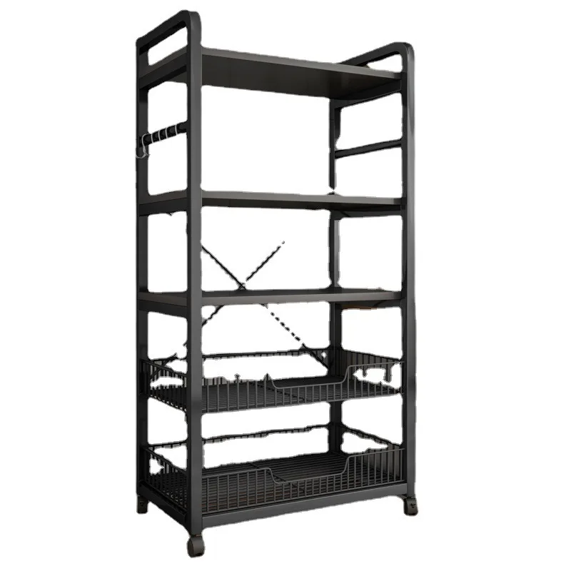 

Kitchen storage floor multi-layer fruit and vegetable rack, multi-functional storage rack