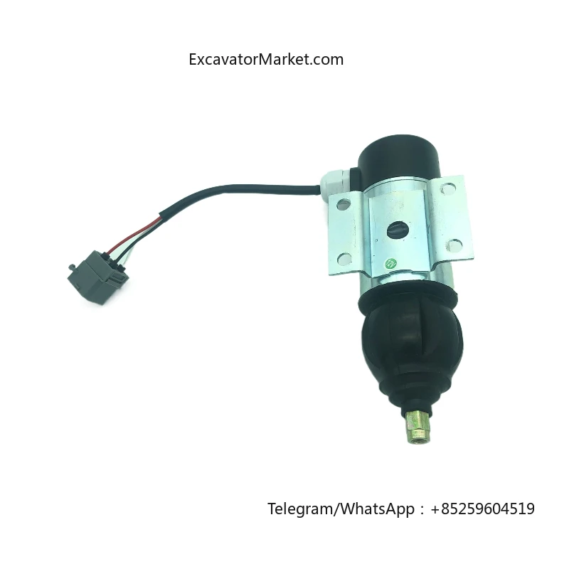 for Excavator For Volvo Penta Engine 12v Stop Shutoff Solenoid Valve Oe52318 873754 872825 Excavator Accessories