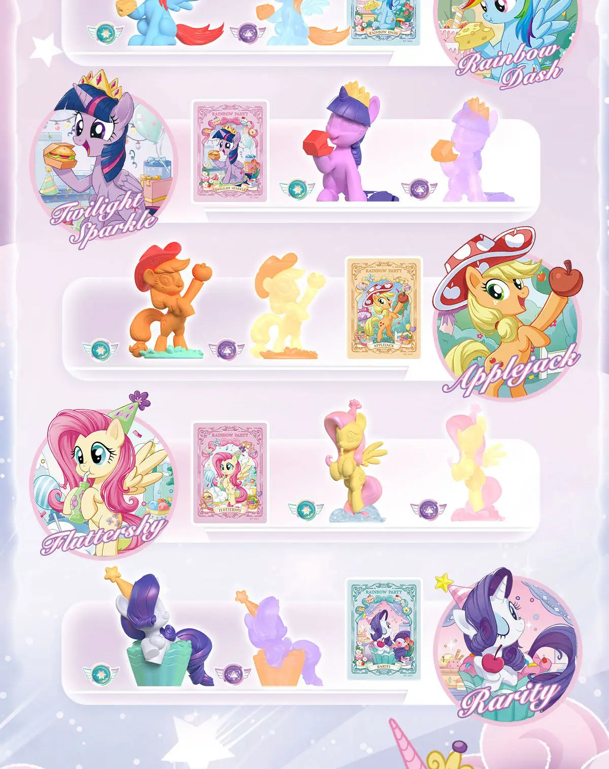 Echte KAYOU My Little Pony Blind Box Friendship Is Magic Gummipuppe Anime Friseur-Stil Figur Cartoon Kreatives Spielzeug – Detail 8