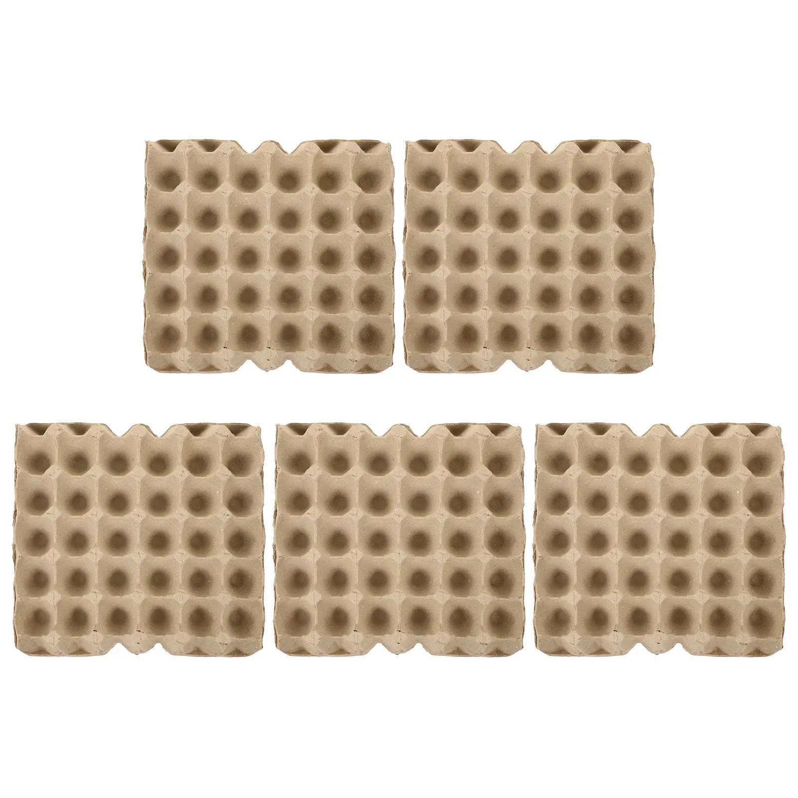 Paquete de 5 bandejas de cartón para huevos, caja de almacenamiento de pulpa de papel para 30 huevos, bandeja protectora reutilizable para el hogar, la cocina y el refrigerador