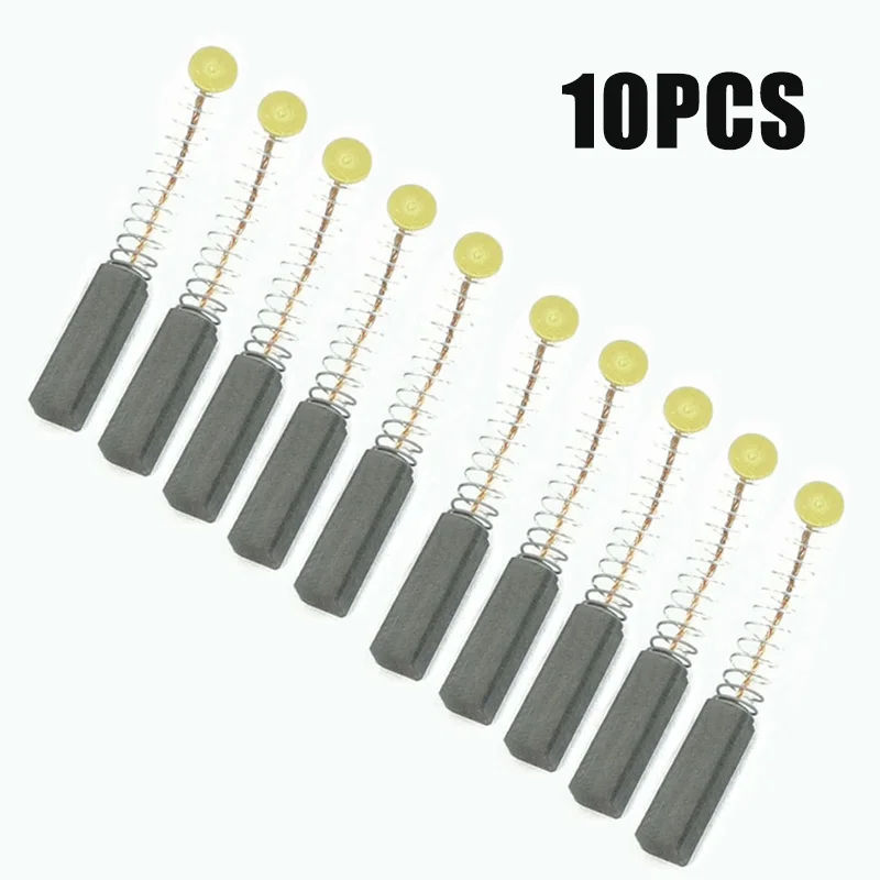 10pcs Power Tool Motor Coal Brushes Feathered 6x6x20mm Motorbrush Drill Carbon Brush Engine Coal Brushes Tools Parts