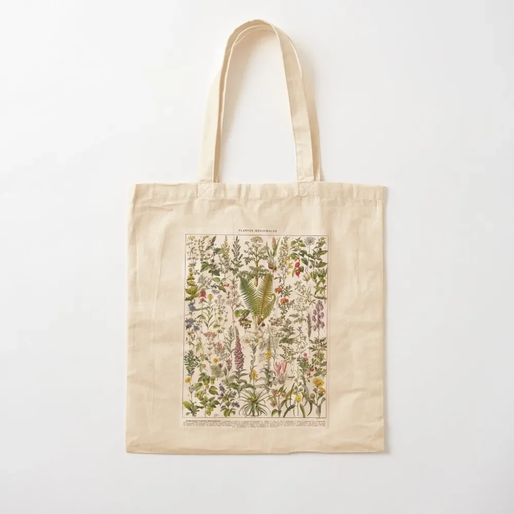 Adolphe Millot - Plantes Medicinales B - French vintage poster Tote Bag tote bag canvas reusable grocery bags Tote Bag