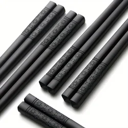 5 Pairs Dishwasher-Safe Fiberglass Chopsticks with Cherry Blossom Pattern - 9 1/2 Inches