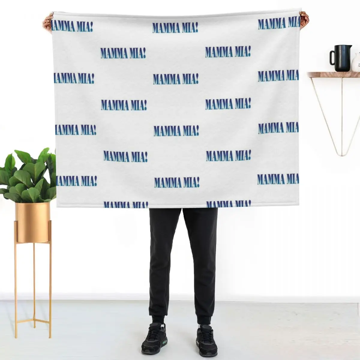 Mamma Mia Logo Throw Blanket couch cozy soft plush fuzzy picnic outdoor blanket