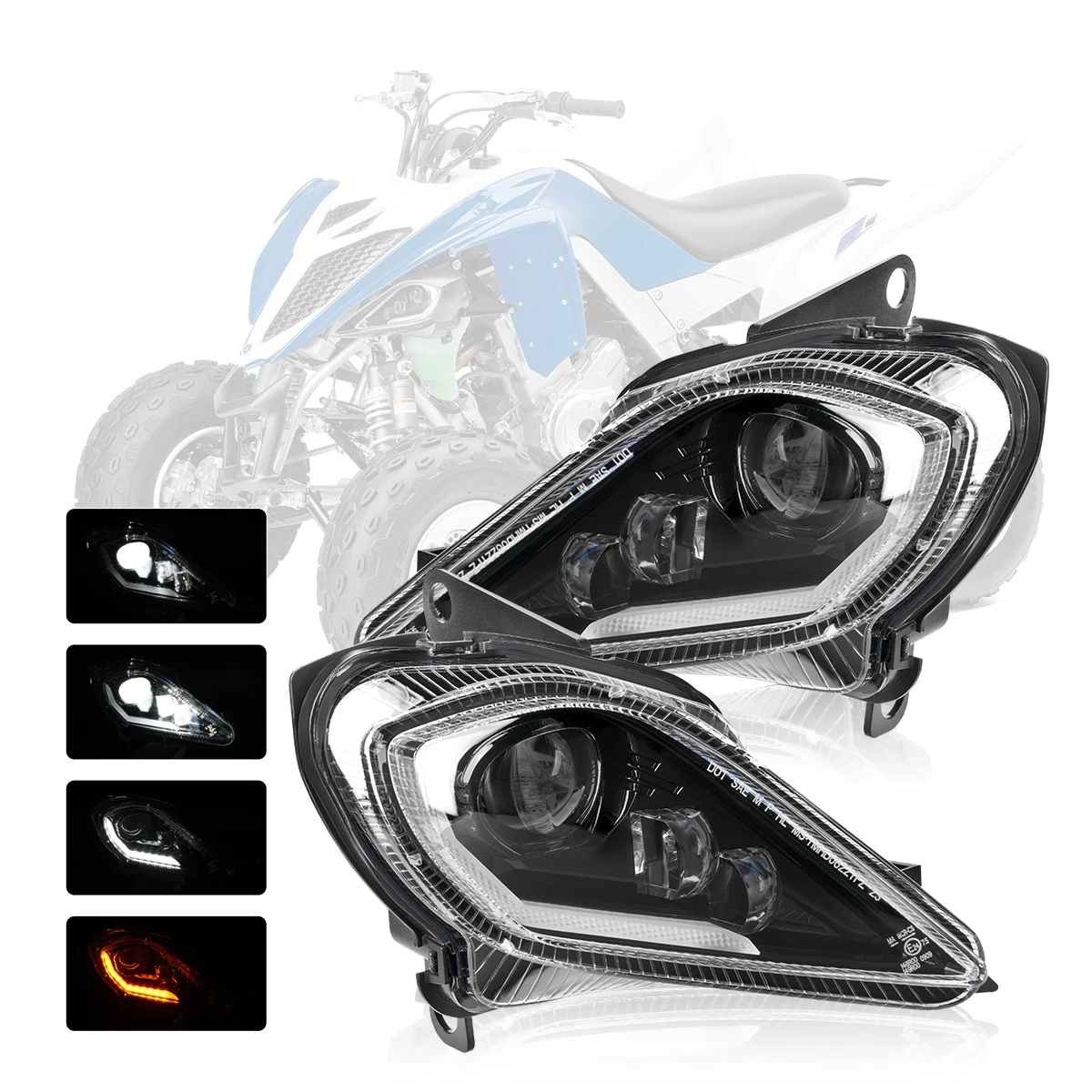 Bombillas LED Xenón Hyper 100W Para Yamaha Raptor 700 / 700R (2006-2017) – Par H6