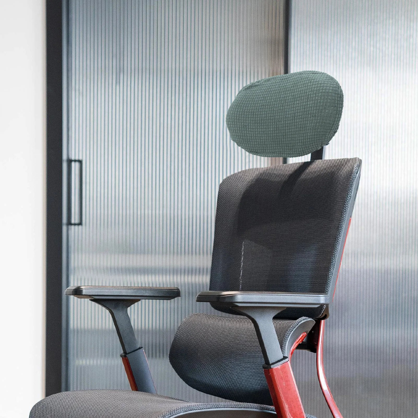 

Elastic Gaming Chair Headrest Cover Soft Polyester Non-Slip Replacement Cover for Office Computer Swivel Chair Head Cushion