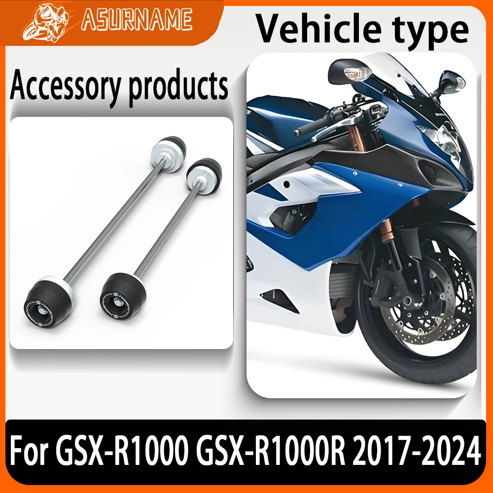 

Motorcycle Front & Rear Axle Fork Crash Sliders Wheel Protection For Suzuki GSX-R1000 GSXR1000 GSX-R1000R GSXR1000R 2017-2024
