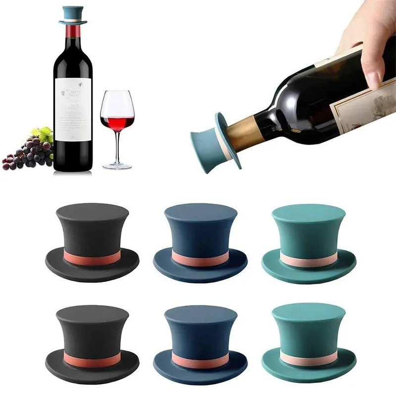 1pc Silicone Magic Cap Leak-proof Wine Bottle Sealing Cover Bottle Stopper Fresh Red Wine Seal Cork Bottle Closure Cap