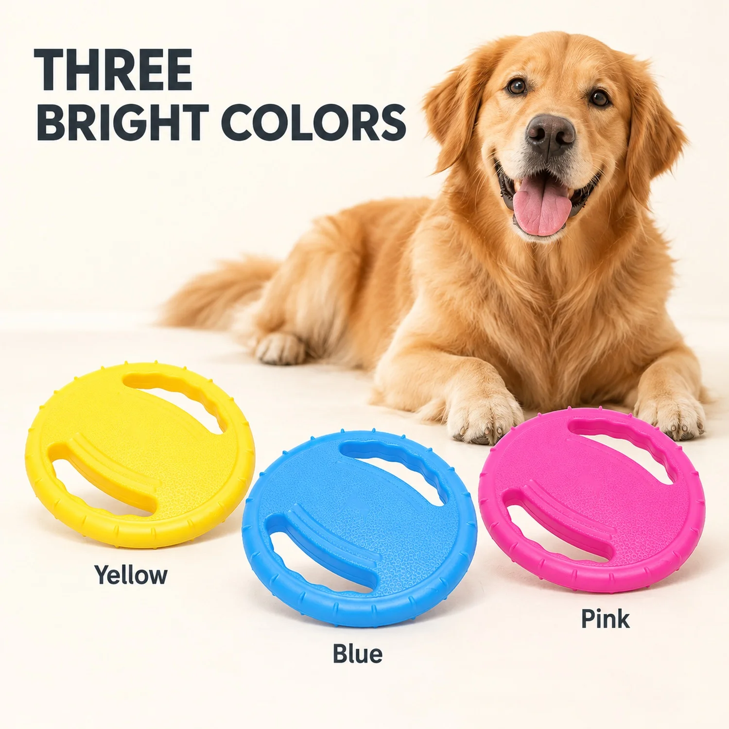 두 개의 손잡이가 달린 인터랙티브 강아지용 던지기 디스 - Flying Disc Dog Training Toy 리뷰 및 가격