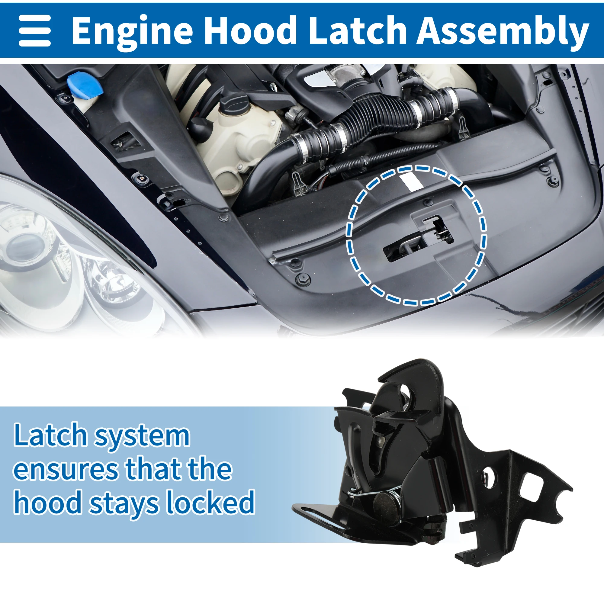 

UXCELL Hood Latch Assembly for Volkswagen Golf 1991-1998 No.1H0823509B 1 Pcs