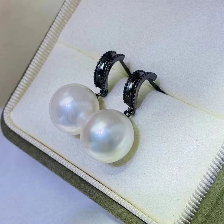 

Wholesale 925 Sterling Silver Earrings Mount Findings Settings Base Mounting Parts Accessory for 8-12mm Pearls