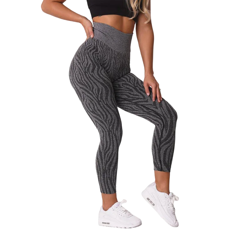 Nvgtn Zebra Pattern Seamless Leggings Women Soft Workout Tights Fitness Outfits Yoga Pants Gym Wear