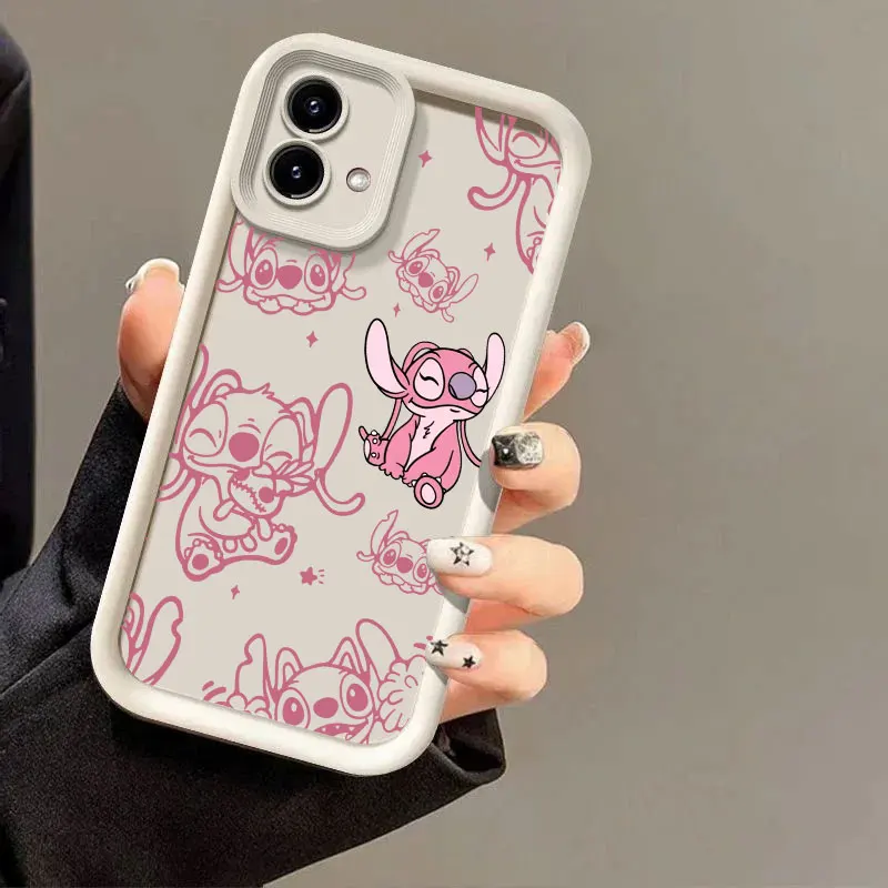 Stitch and Angel Cartoon Phone Case for Motorola Moto G06 G56 G86 G96 G100 Edge 60 70 Fusion 50 Pro 40 Neo G85 G84 G75 G53 Cover view 6