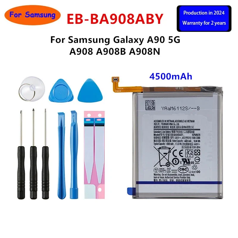 

Brand New EB-BA908ABY 4500mAh High Quality Replacement Battery For Samsung Galaxy A90 5G A908 A908B A908N Mobile Phone +Tools