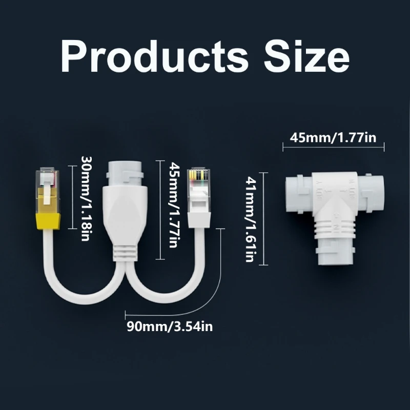 Divisor POE, dispositivo para compartir cables Ethernet 2 en 1, extensor POE para cableado red eficiente, compatible con