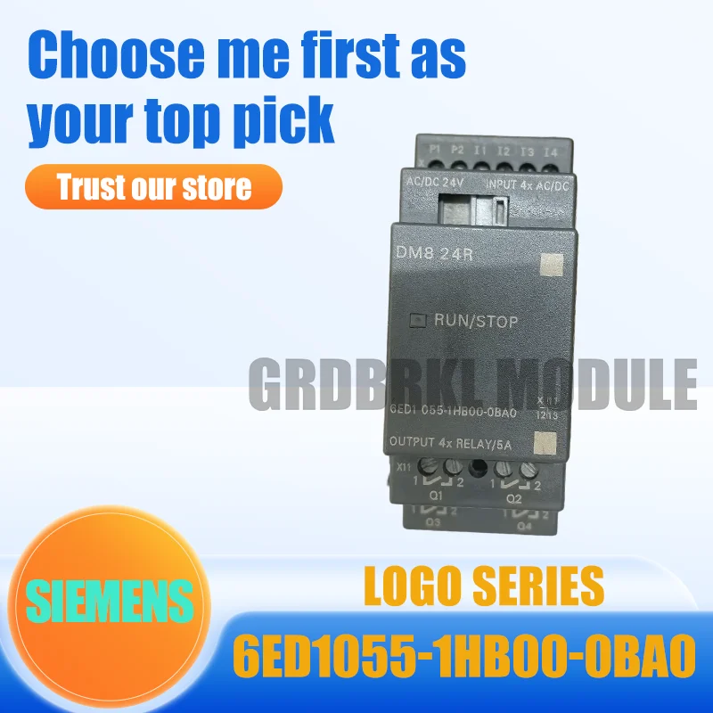 Novo Original SIEMENS 6ED1055-1HB00-0BA0 LOGO! Módulo de Extensão de Saída de Relé