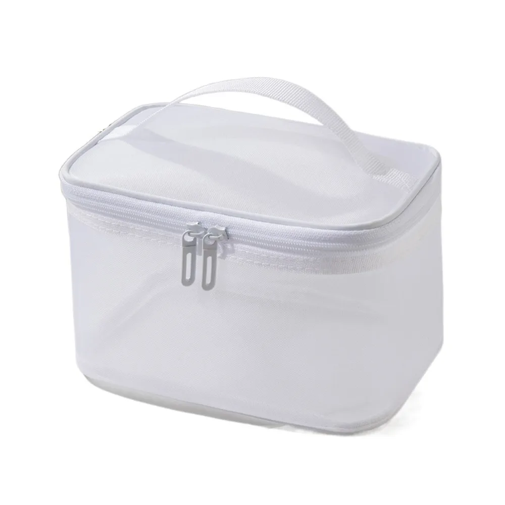 

1/2/3 Layers Mesh Cosmetic Bags Zipper Cosmetic Case Perspective Makeup Bag with Handle Multi-Functional