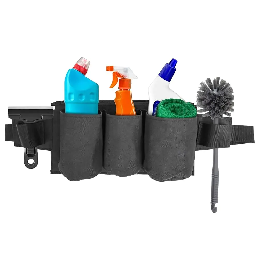 

Сумка для инструментов, поясная сумка для инструментов, кобура для бутылок, прочный рабочий фартук для уборщиков, дворников, домашнего персонала, для уборки.