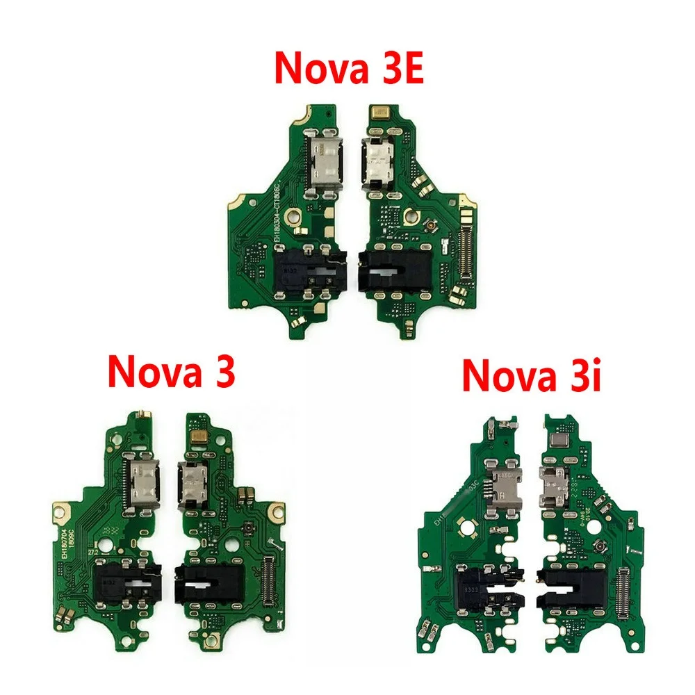 

New USB Charging Port Dock Connector Charger Flex Cable & Microphone For Huawei Nova 3 3i 3E Mobile Phone