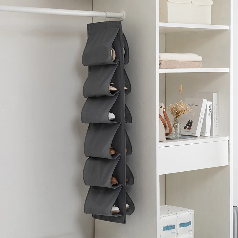 Hanging Pocket organizer for shoe Three-dimensional storage hanging bag Shoes organizer for wardrobe Storage shoes in the closet