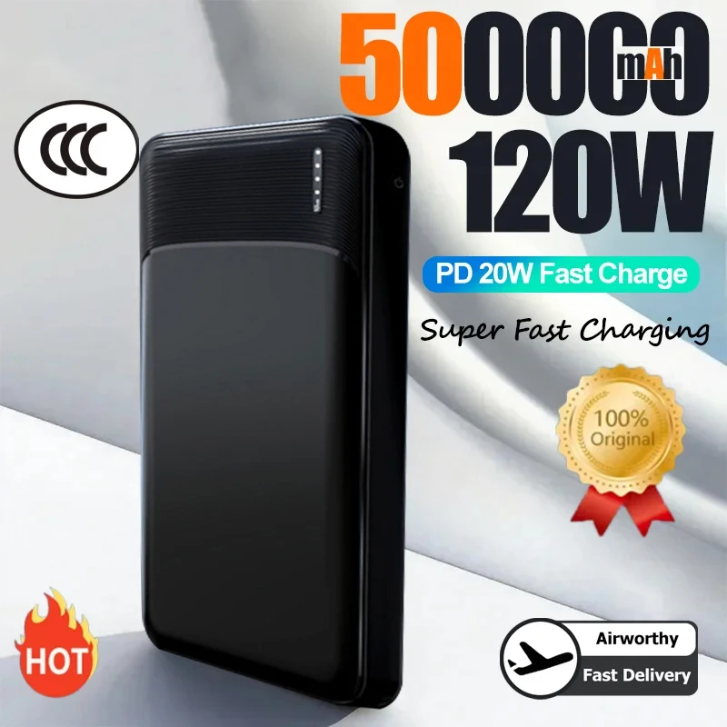 200000mAh PowerBank 120W Portable Super Fast Charger External Battery PowerBank High Capacity PowerBank For iPhone Samsung