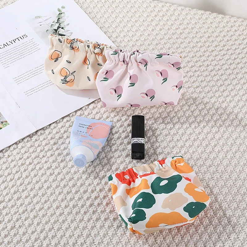 Bolsa de cosméticos pequeña para mujer, bolso de metralla para monedero, Mini bolsa de cosméticos para mujer, monedero de viaje con cierre automático, Kit de lápiz labial