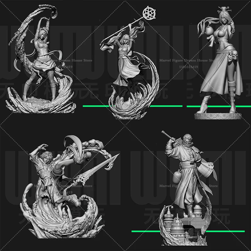 1/24 1/18 Scale DIY Self-assembled GK 3D Resin Un-panited Dolls White Model The Sacred Journey to Subdue The Apocalyptic Being‌