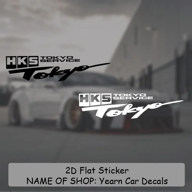 

1PC HKS Tokyo Service Logo Sticker Transparent JDM Decal Waterproof UV Resistant Car Sticker