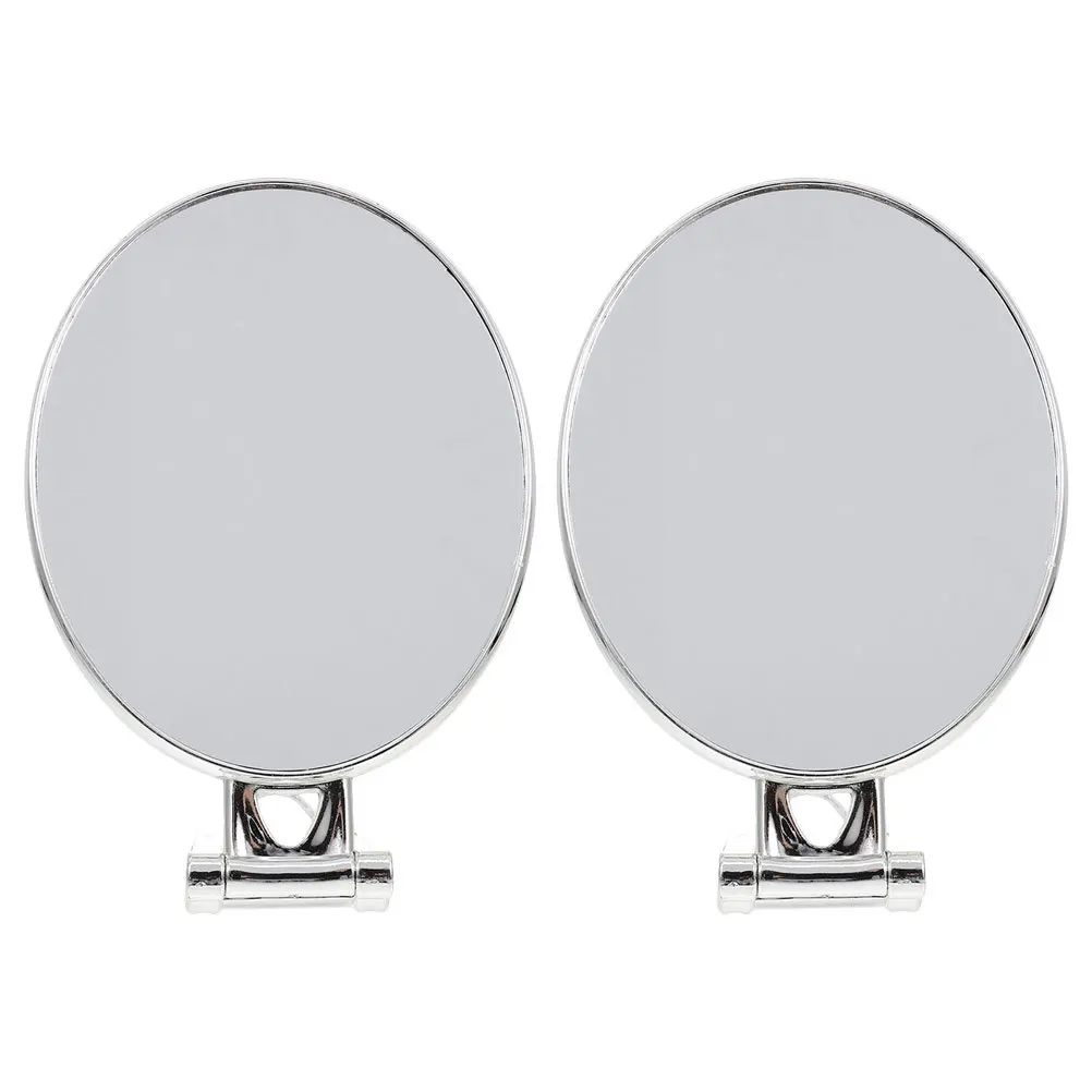 

2Pcs Tabletop Mirror with Stand Double Sided Foldable Portable Handheld Oval Makeup Compact for Travel Beauty Grooming Skincare