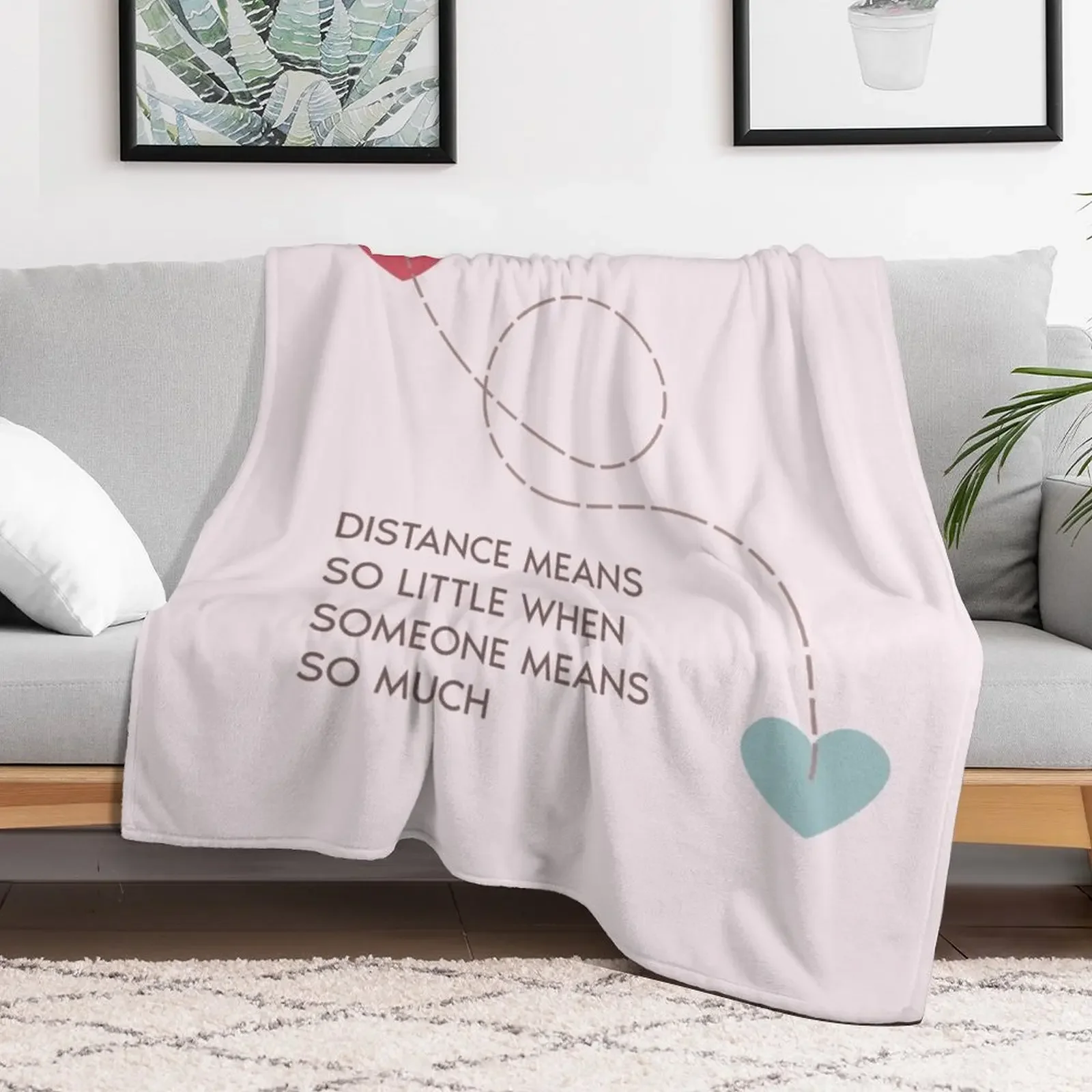 Long distance friendship and relationship Throw Blanket Retros Softest Blankets