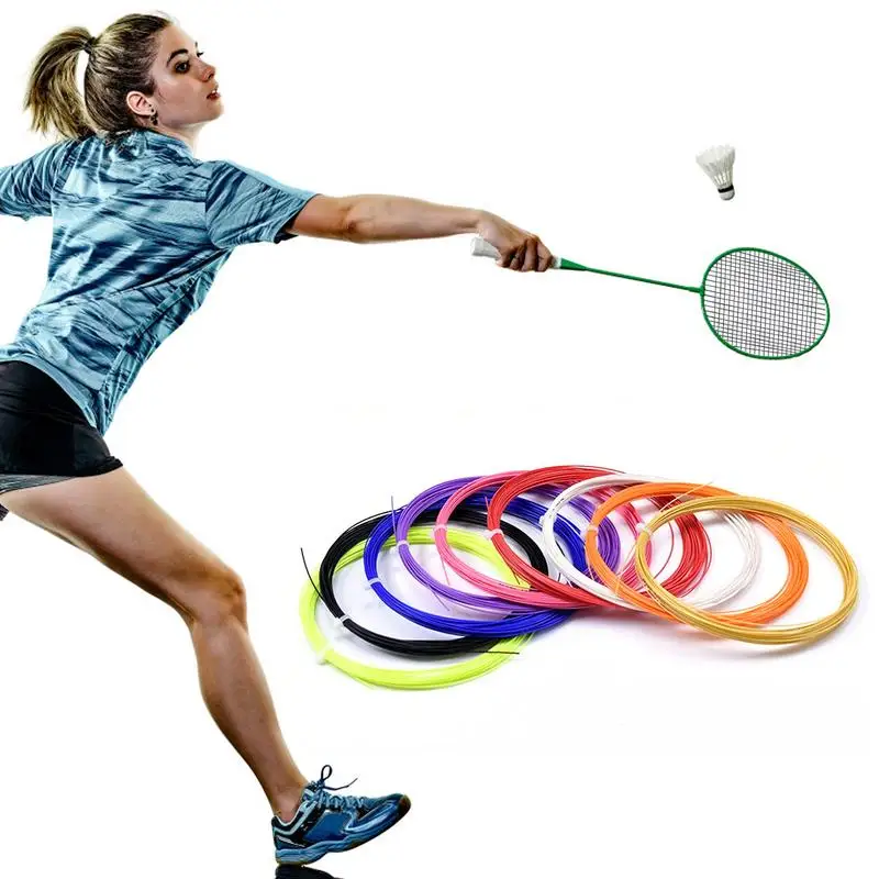 Multicolor Badminton Racket String Tool Dia.0.7mm Length 10M Racquet Wire High Quality BG65 Racquet Stringing