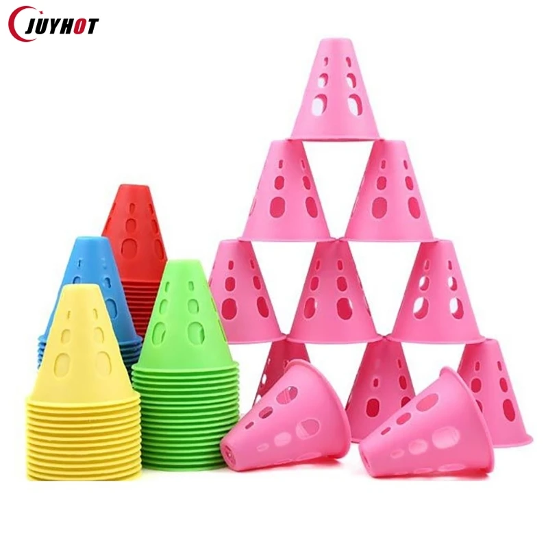 Marking Training Road Cone Roller Skating Piles Portable Multifunctional Skates Roadblocks Soccer Training Obstacles Props