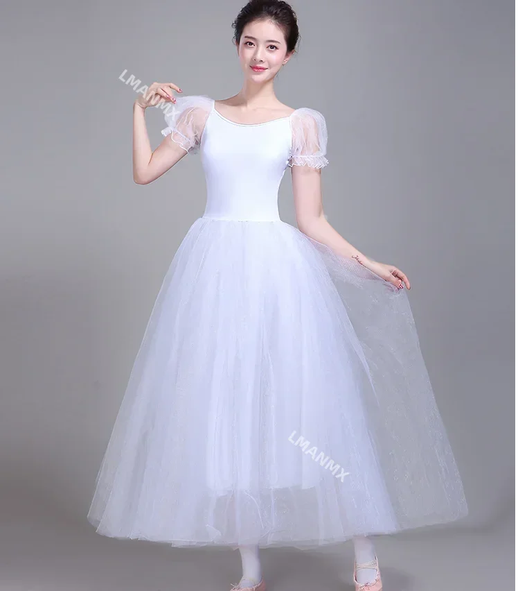 الباليه توتو تنورة فستان رقص المهنية طويل الأبيض تنورات قصيرة للكبار زي الباليه تنورة فستان الباليه لفتاة الاطفال
