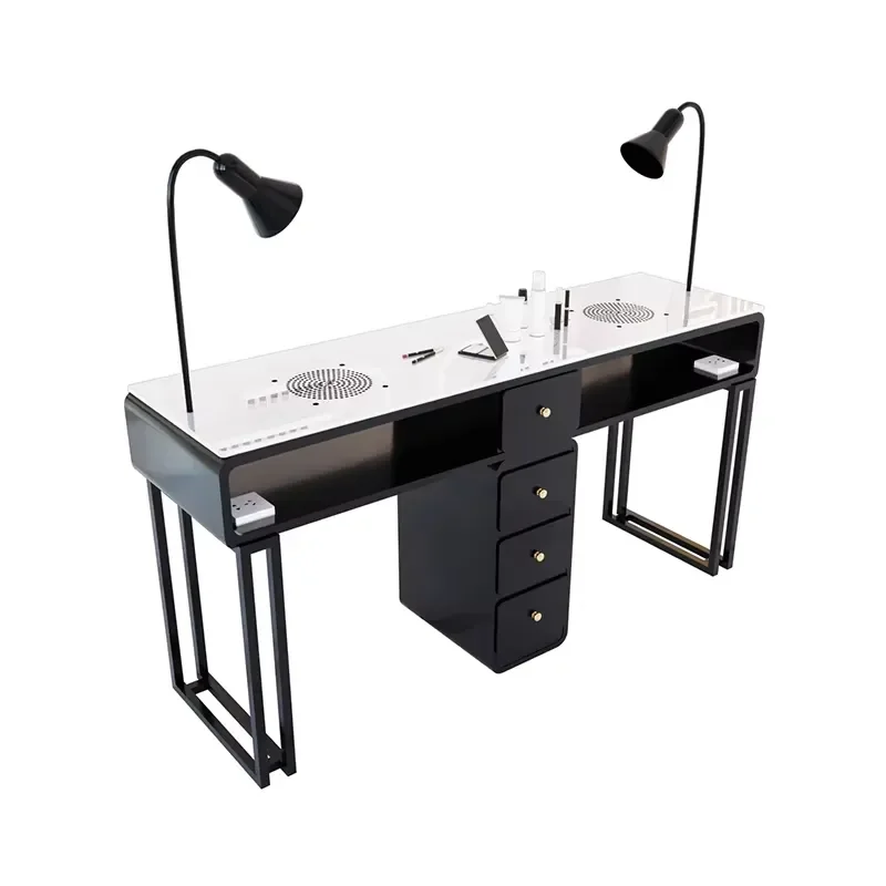 Sleek Durable Nail Table Italian Minimalist Premium Classic Nail Table Beautiful Design Bureau Manucure Salon Furniture