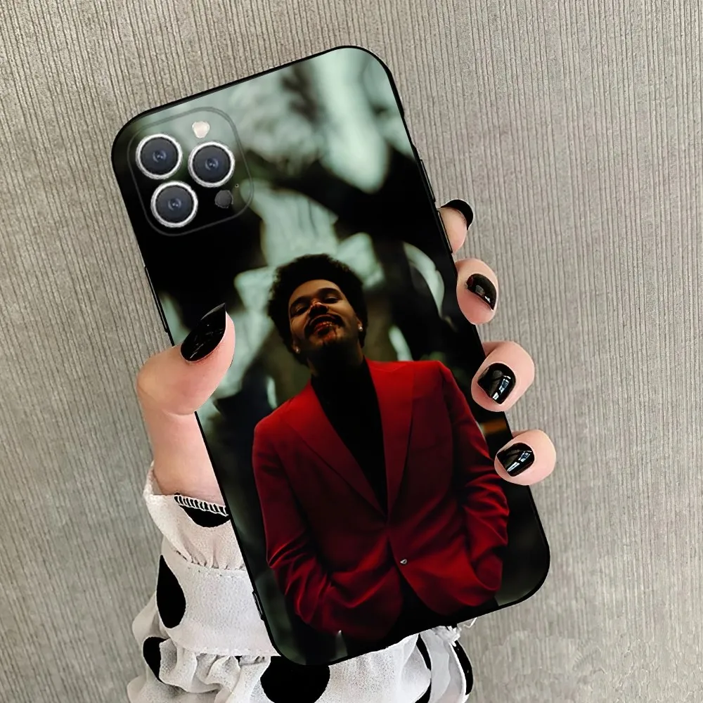 Funda de teléfono w-weeknd para iPhone 15,14,13,12,11,Plus,Pro Max,XS,X,XR,SE,Mini,8,7 silicona suave, color negro