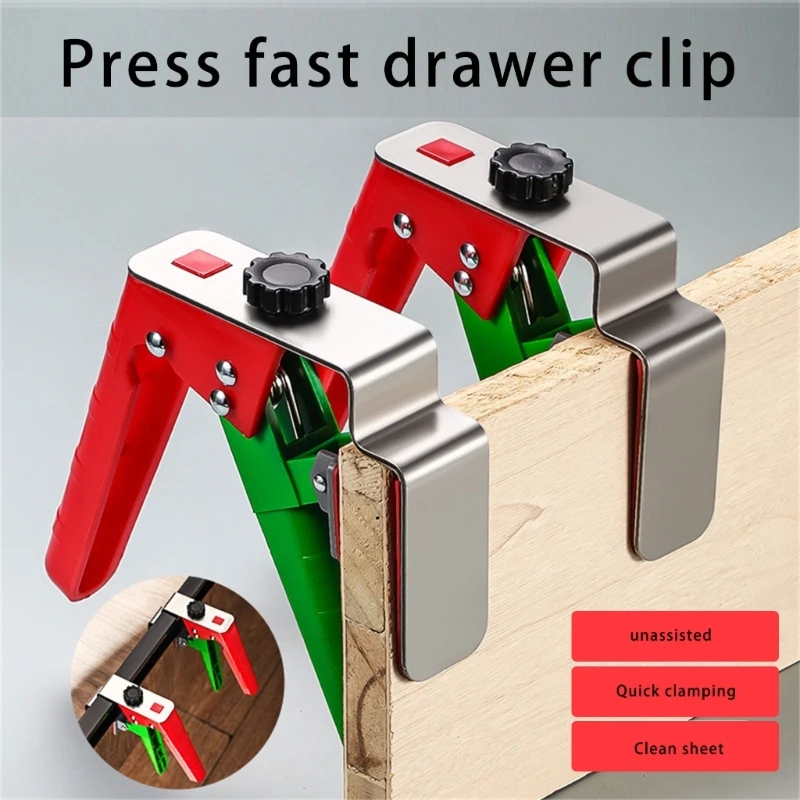 Drawer Fixing Clamp Drawer Jigs Labor Saving Universal Drawer Front Panel Installation Fixing Clip Drawer Face Clamp