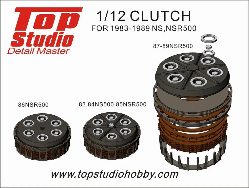 Top Studio 1:12 Clutch Modification Parts 1983-1989 NS/NSR500 TD23146 Modifying and Assembling Model Accessories