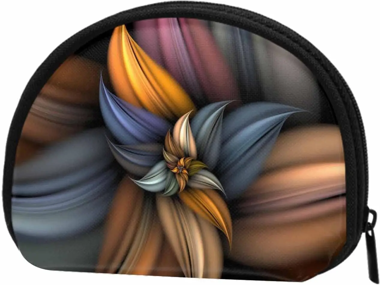 Small Coin Purse Retro Flower Abstract Metal Art Pattern Mini Wallet Coin Pouch Change Purse For Women Men Girls