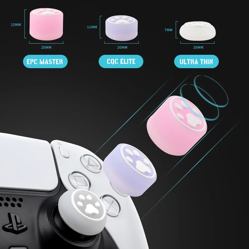 6 sztuk Glow in Dark silikonowy uchwyt na kciuki czapki dla PS4 PS5 Xbox Switch Pro Luminous Gamepad uchwyt joysticka Protector