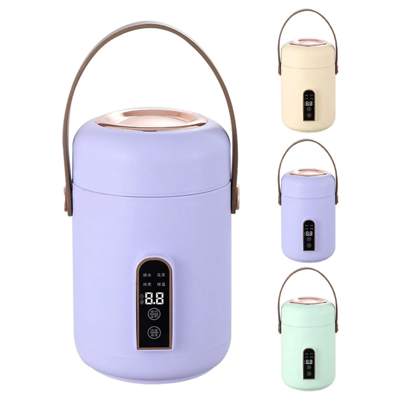 미니 밥솥 효율적인 가열 절연 휴대용 다기능 수프 죽 스튜 냄비 가정용 사무실 기숙사용 AU 플러그 220V