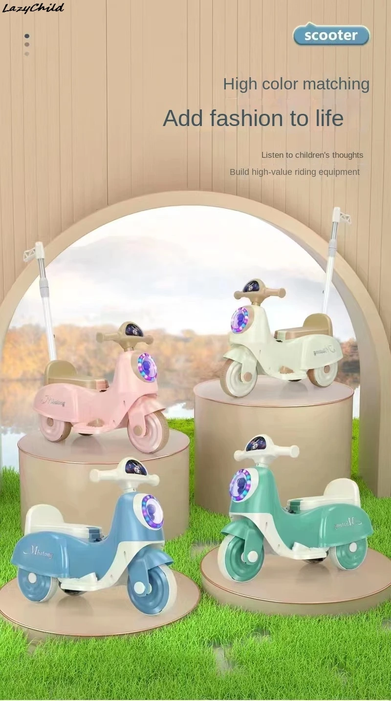 New Mulan Balance Car Boys Girls Walker Three-wheeled Scooter Baby Birthday Gift Gift Exclusive Triciclo Per Bambini News