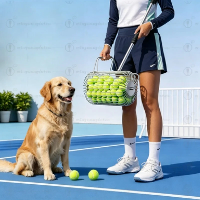 Tennis Ball Collector Portable Tennis Ball Picker Hopper Container Tennis Ball Retriever Basket Carrier