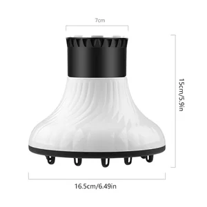 Universal Electric Hair Diffuser Dry, Curls and Black Dry, Hairdressing Styling Tools, Adjustable Fan, Wind Cover 12 Main Sales Dryer with Curl Diffuser - №1