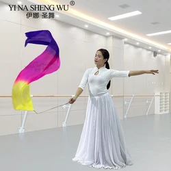 Dance Ribbon Belly Dance Accessories Throwing Flag Adult and Children's Dance Props with Stretchable Stick Imitation Silk Ribbon