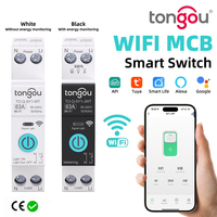 TUYA WIFI Smart Circuit Breaker Power Metering 1P 63A DIN Rail for Smart Home  wireless Remote Control Switch by APP TONGOU