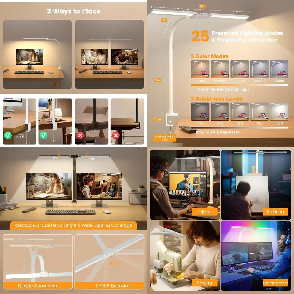 Upgraded Led Desk L…