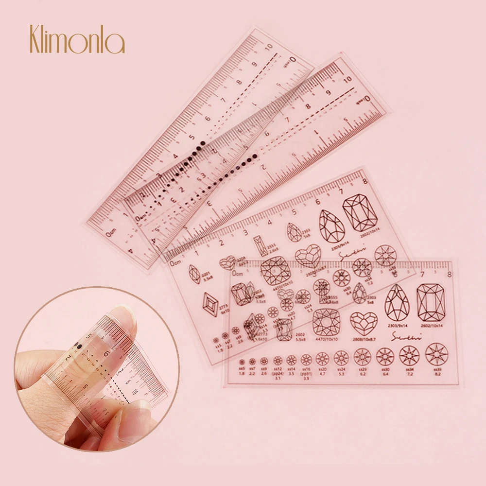 2pcs Nail Art Soft Tape Measure Double Scale Drawing Nail Tools 8cm/10cm Flexible Ruler for Measurement Nail Size Manicure Sets