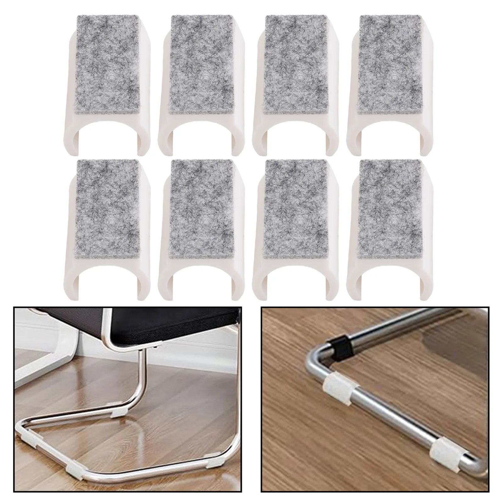 

Felt Pads Chair Gliders Office Chairs Pre-assembled Felt Pads Resealable Packaging Reduce Movement Noise By 90