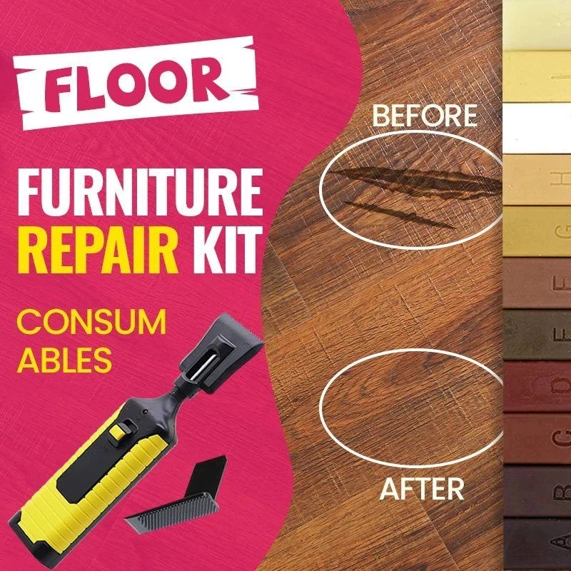 

DIY Manual Floor Furniture Repair Kit Consumables Scratch Repair Tool Set For Homes Wooden Floors Furniture Scratch Wax-Fille