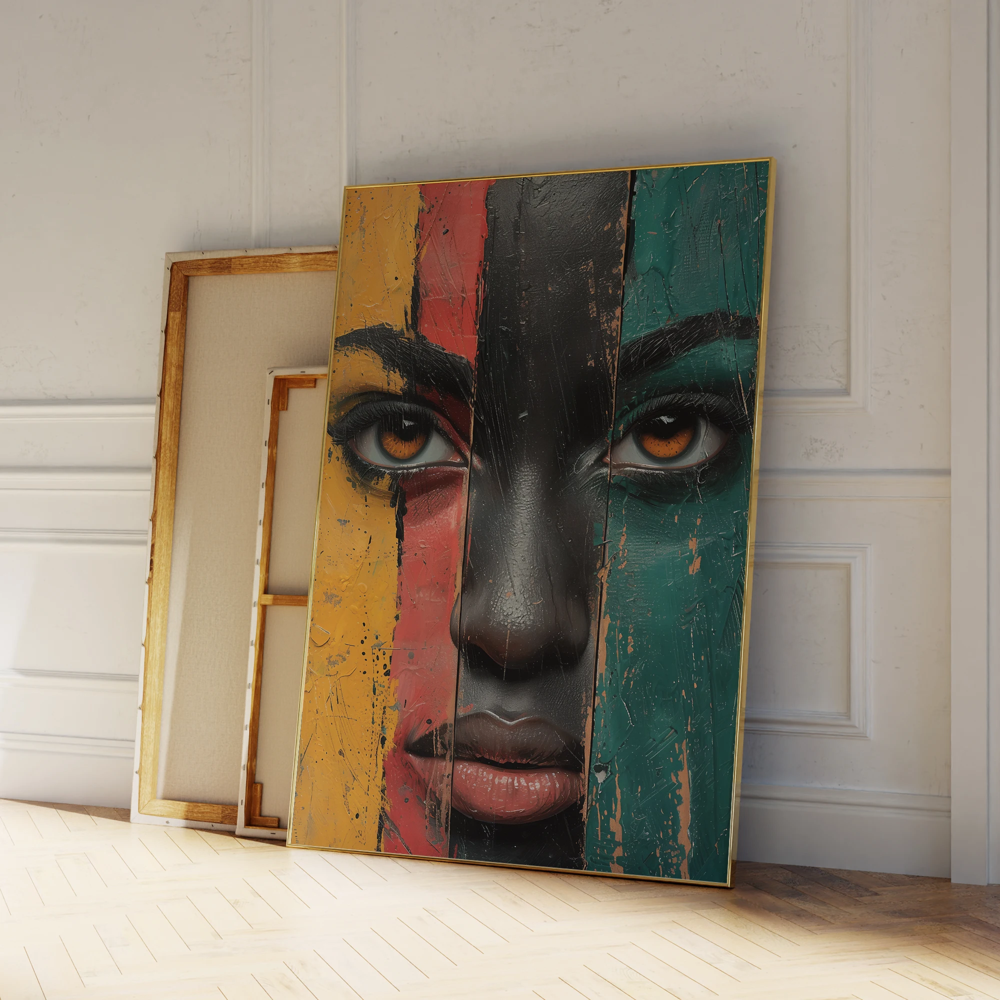 Abstract Intense Gaze The Mysterious Woman's Face Africa Wall Art Prints Canvas Painting Poster Picture Living Room Home Deco